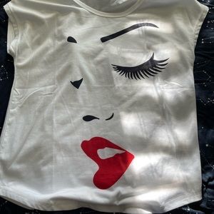 Shein White Lady Shirt XS